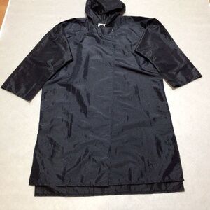 Totes Rainwear Black Long Sleeve Hooded Rain Coat, One Size, Unisex